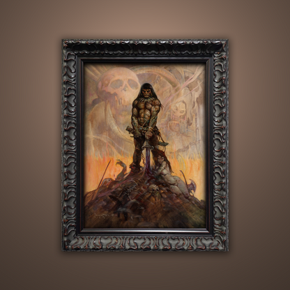 Frank Frazetta’s “Barbarian” artwork from the Frazetta Art Museum&