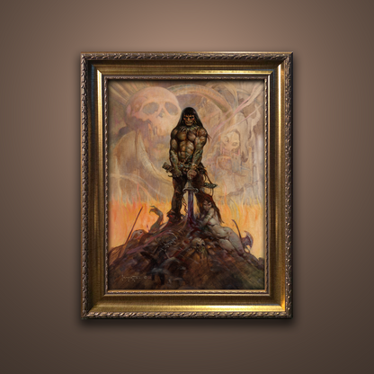 Frank Frazetta’s “Barbarian” artwork from the Frazetta Art Museum&