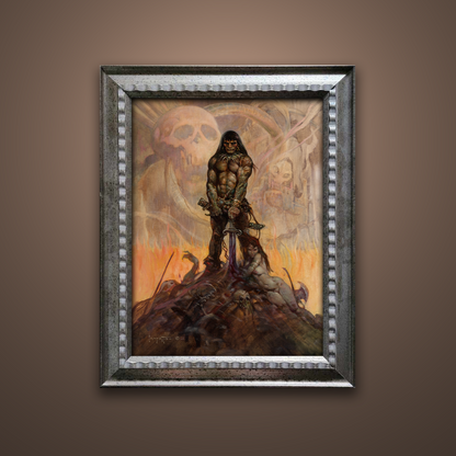 Frank Frazetta’s “Barbarian” artwork from the Frazetta Art Museum&