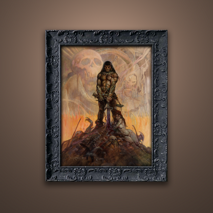 Frank Frazetta’s “Barbarian” artwork from the Frazetta Art Museum&