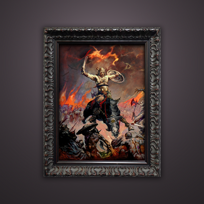 Frank Frazetta’s “Berserker” artwork from the Frazetta Art Museum&