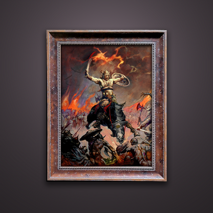 Frank Frazetta’s “Berserker” artwork from the Frazetta Art Museum&