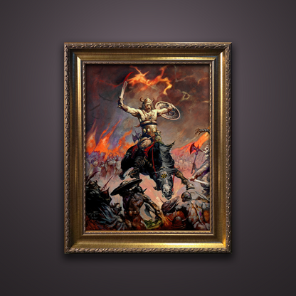 Frank Frazetta’s “Berserker” artwork from the Frazetta Art Museum&