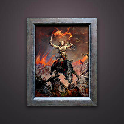 Frank Frazetta’s “Berserker” artwork from the Frazetta Art Museum&