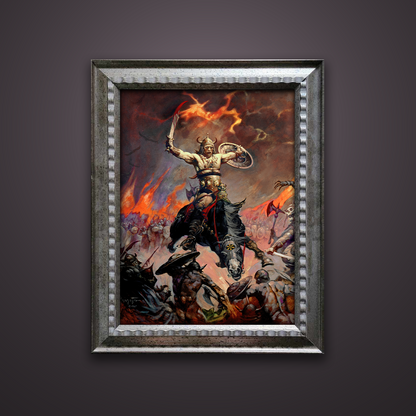 Frank Frazetta’s “Berserker” artwork from the Frazetta Art Museum&