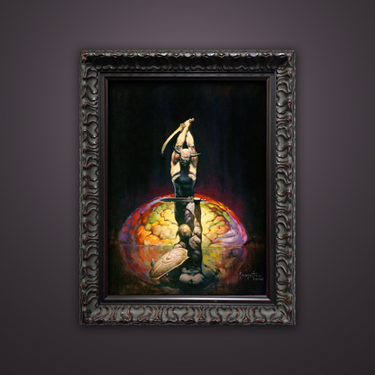 Frank Frazetta’s “The Brain” artwork from the Frazetta Art Museum&
