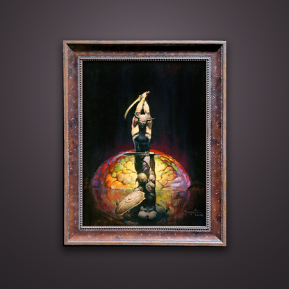 Frank Frazetta’s “The Brain” artwork from the Frazetta Art Museum&