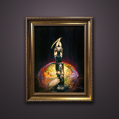 Frank Frazetta’s “The Brain” artwork from the Frazetta Art Museum&