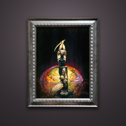 Frank Frazetta’s “The Brain” artwork from the Frazetta Art Museum&