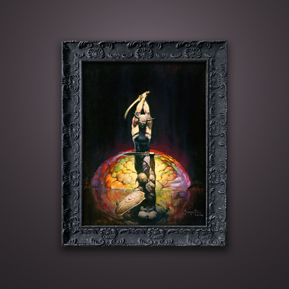 Frank Frazetta’s “The Brain” artwork from the Frazetta Art Museum&