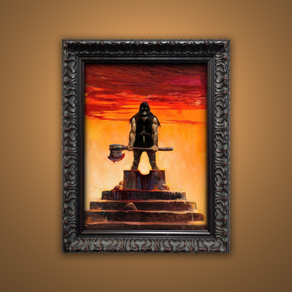 Frank Frazetta’s “Executioner” artwork from the Frazetta Art Museum&
