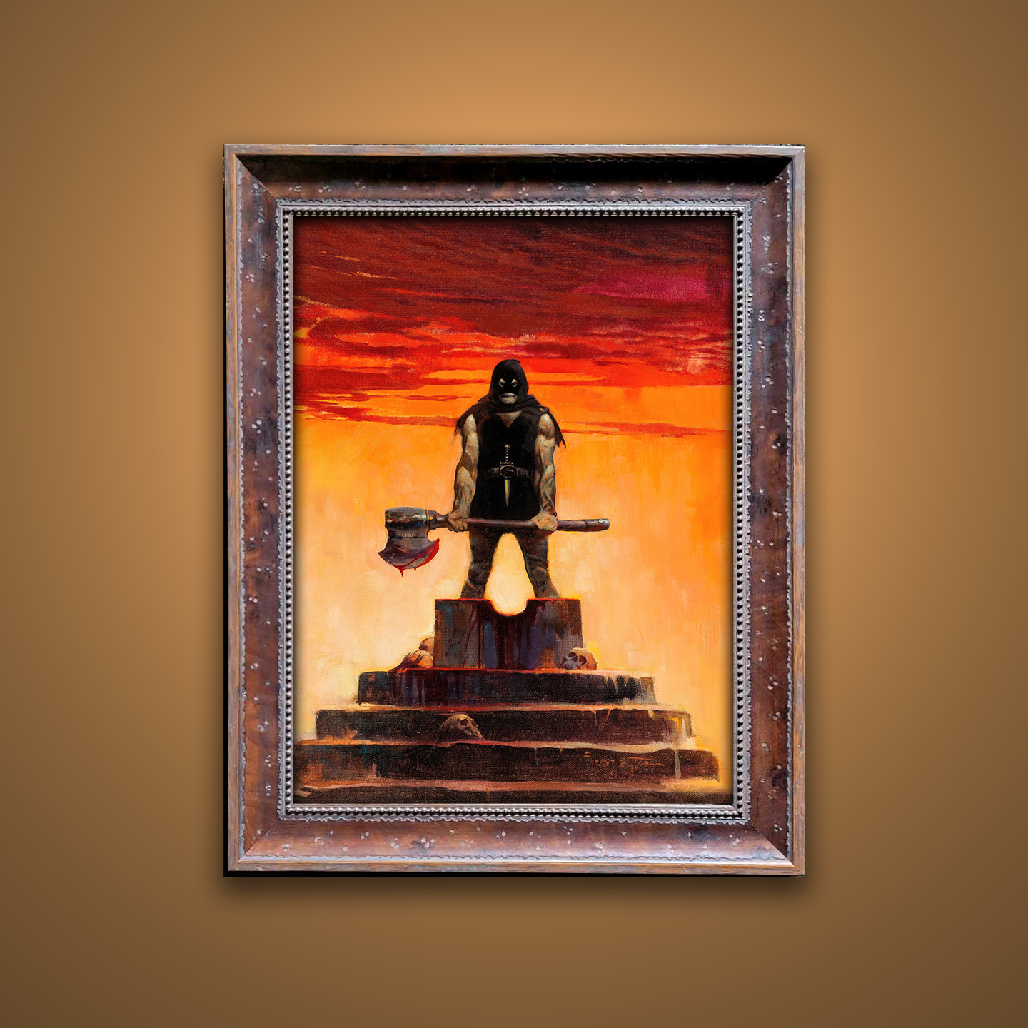 Frank Frazetta’s “Executioner” artwork from the Frazetta Art Museum&