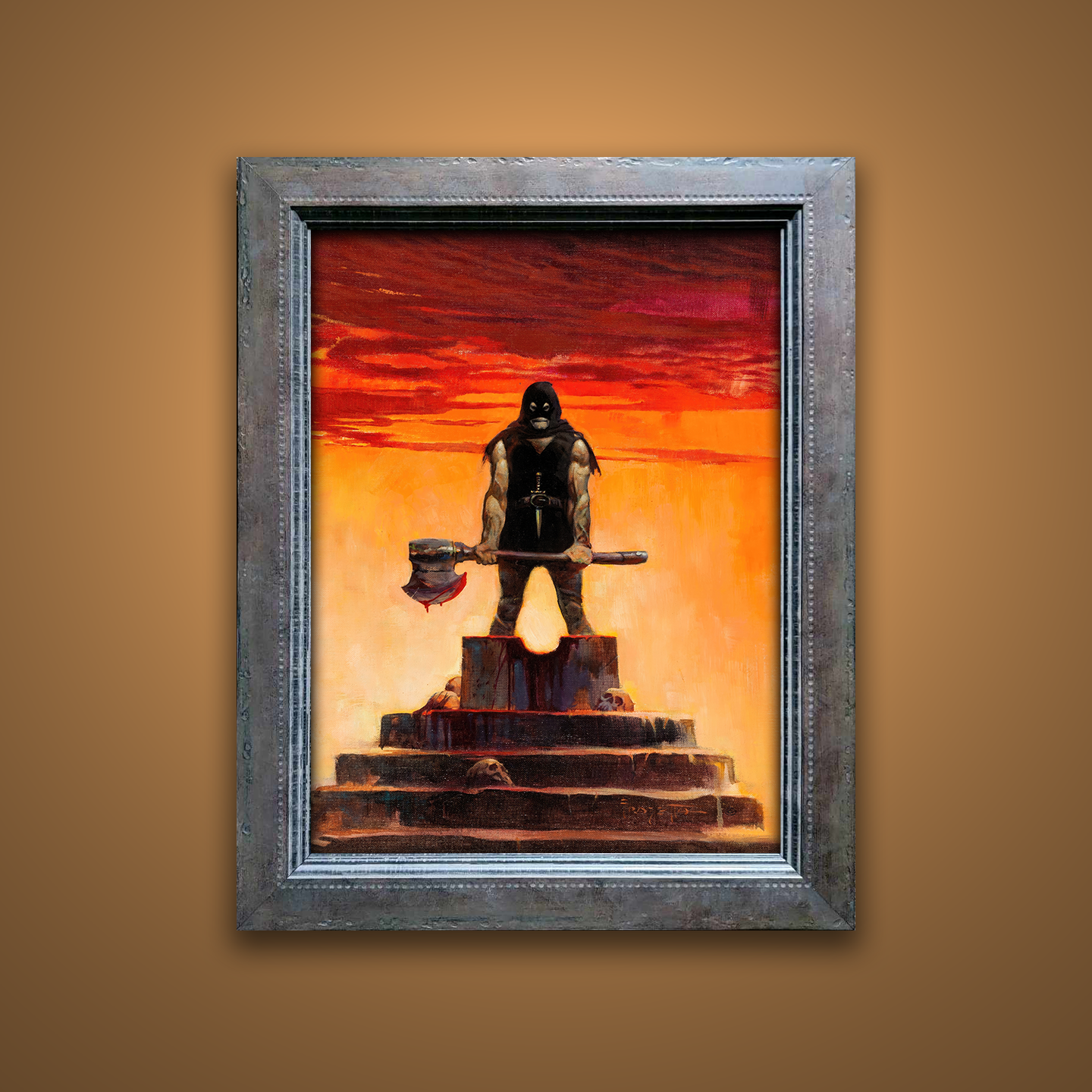 Frank Frazetta’s “Executioner” artwork from the Frazetta Art Museum&