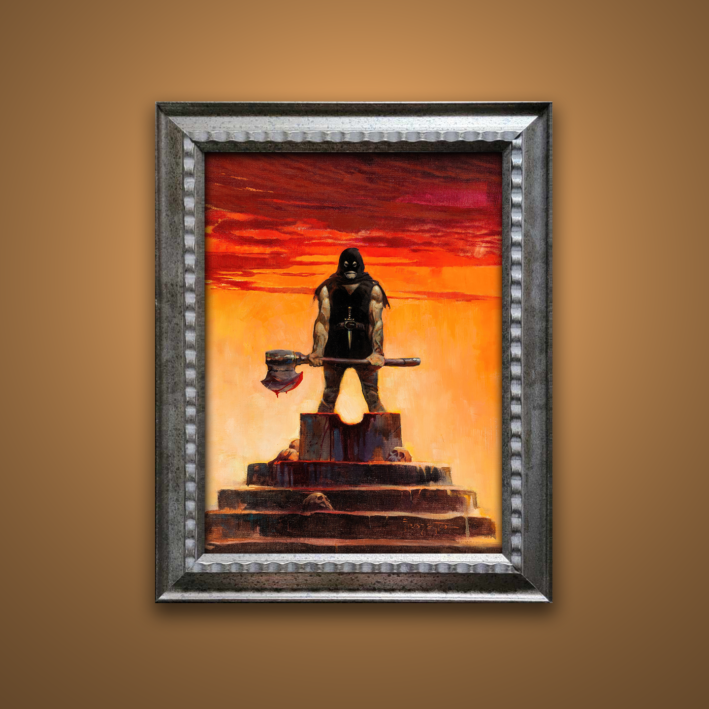 Frank Frazetta’s “Executioner” artwork from the Frazetta Art Museum&