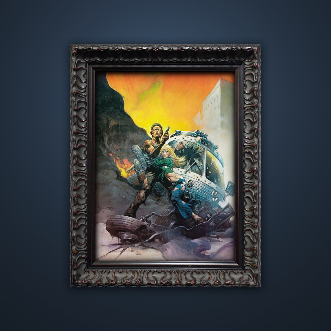 Frank Frazetta’s “The Gauntlet” artwork from the Frazetta Art Museum&