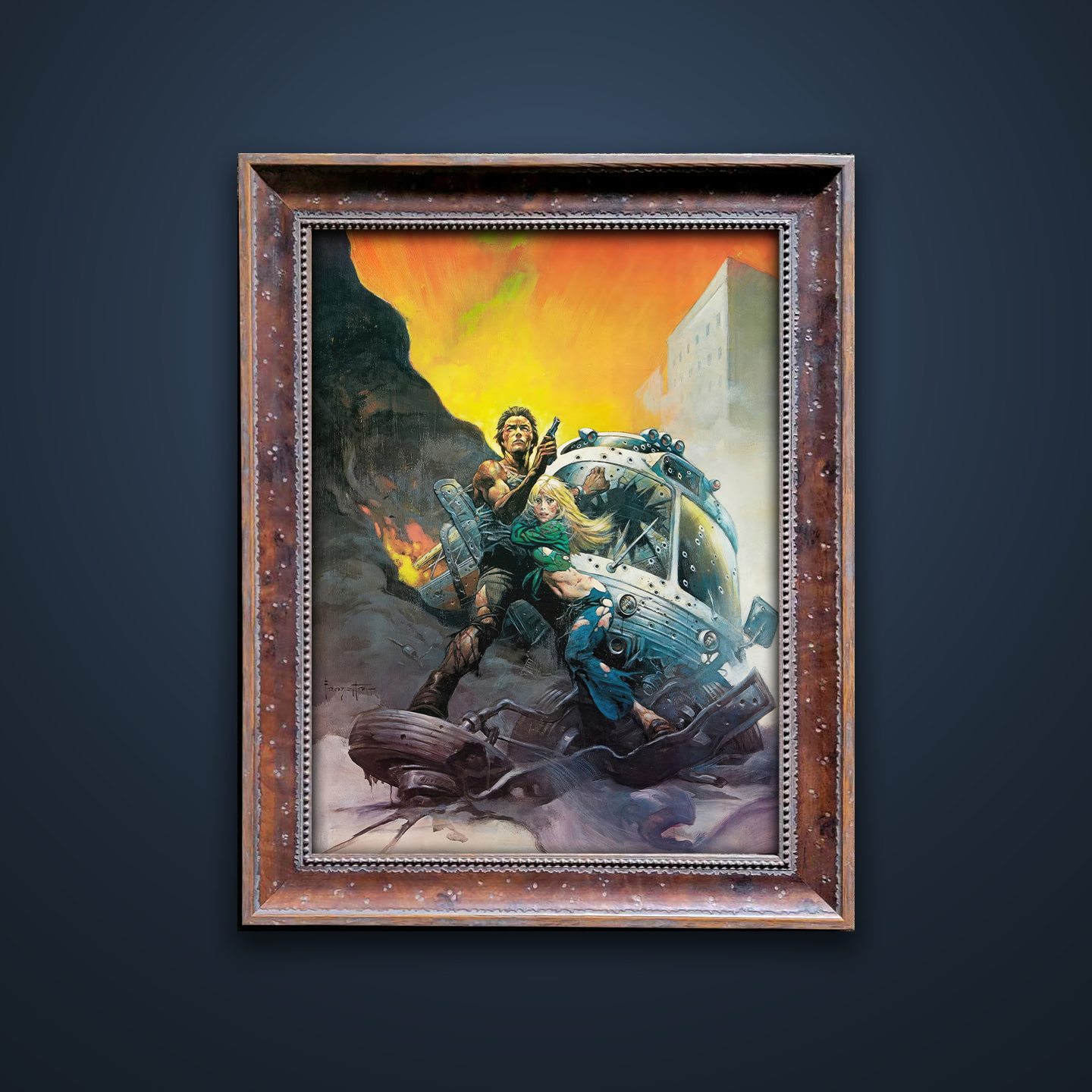 Frank Frazetta’s “The Gauntlet” artwork from the Frazetta Art Museum&