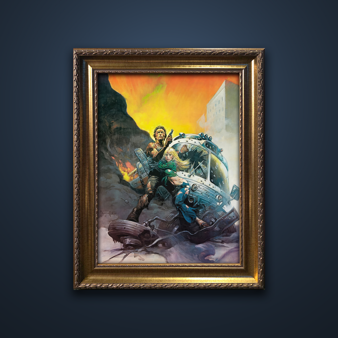 Frank Frazetta’s “The Gauntlet” artwork from the Frazetta Art Museum&