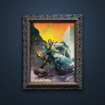 Frank Frazetta’s “The Gauntlet” artwork from the Frazetta Art Museum&