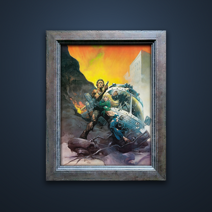 Frank Frazetta’s “The Gauntlet” artwork from the Frazetta Art Museum&