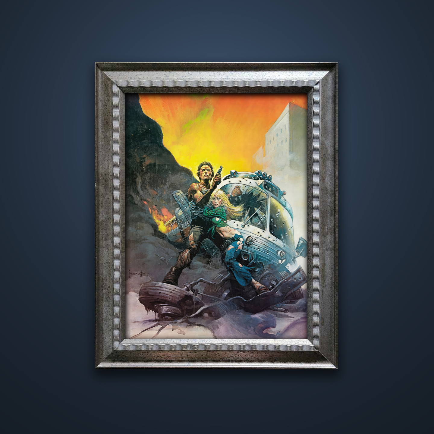 Frank Frazetta’s “The Gauntlet” artwork from the Frazetta Art Museum&