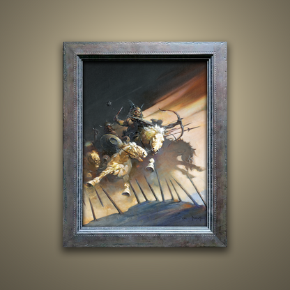 Frank Frazetta’s “The Huns” artwork from the Frazetta Art Museum&