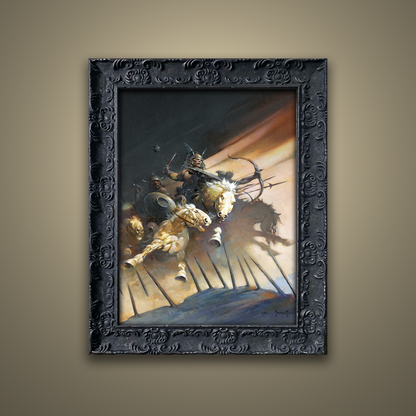Frank Frazetta’s “The Huns” artwork from the Frazetta Art Museum&