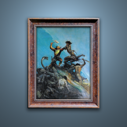 Frank Frazetta’s “The Indomitable” artwork from the Frazetta Art Museum&