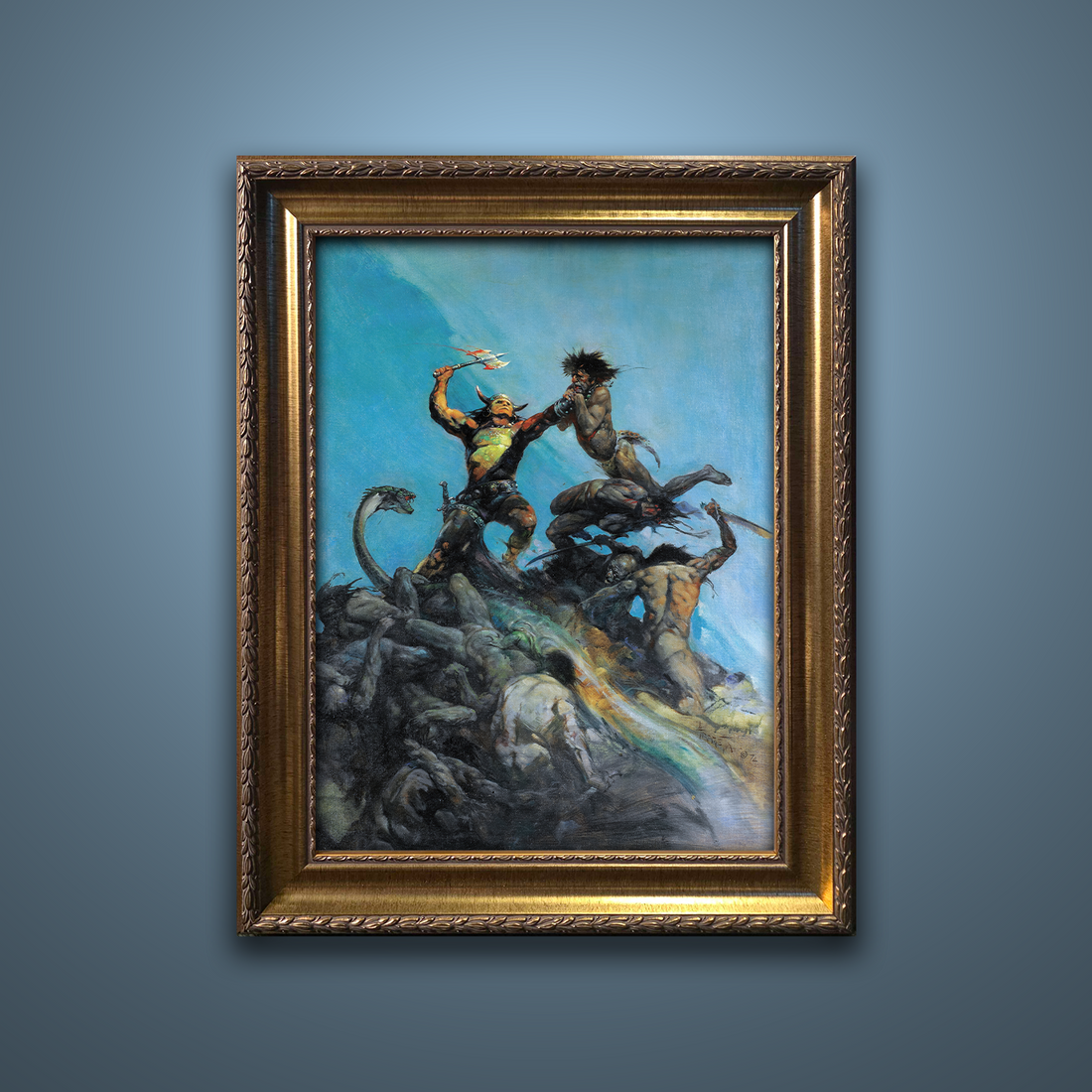 Frank Frazetta’s “The Indomitable” artwork from the Frazetta Art Museum&