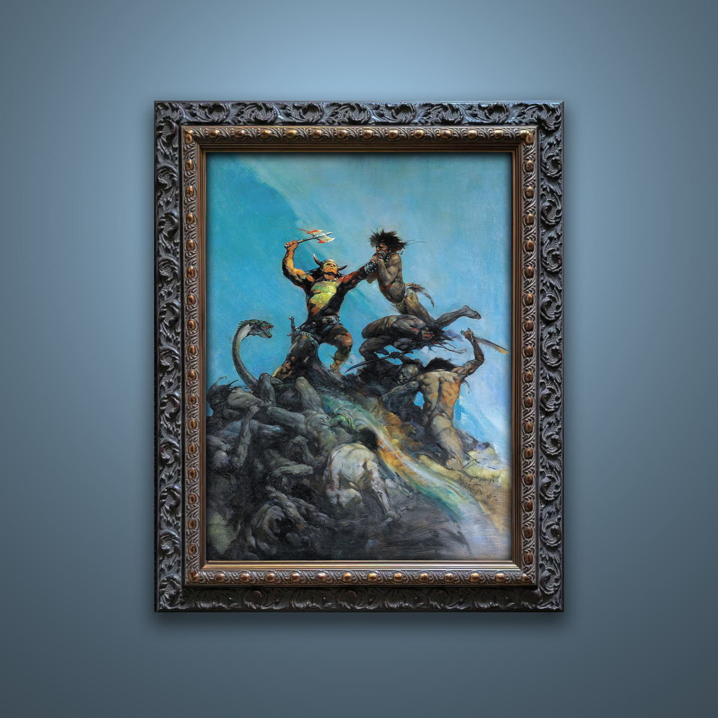 Frank Frazetta’s “The Indomitable” artwork from the Frazetta Art Museum&