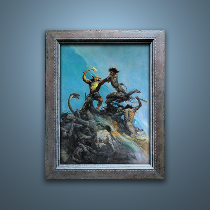 Frank Frazetta’s “The Indomitable” artwork from the Frazetta Art Museum&