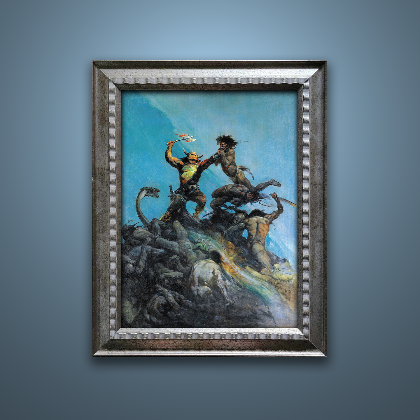 Frank Frazetta’s “The Indomitable” artwork from the Frazetta Art Museum&