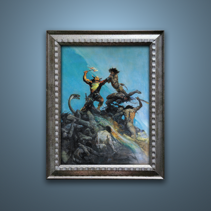 Frank Frazetta’s “The Indomitable” artwork from the Frazetta Art Museum&