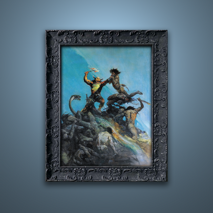 Frank Frazetta’s “The Indomitable” artwork from the Frazetta Art Museum&