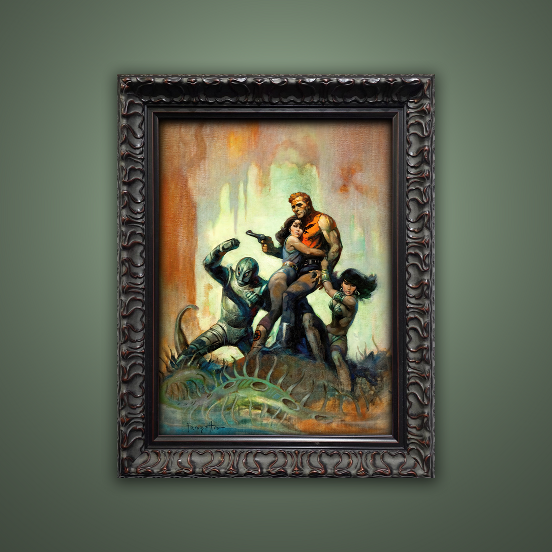 Frank Frazetta’s “The Solar Invasion” artwork from the Frazetta Art Museum&