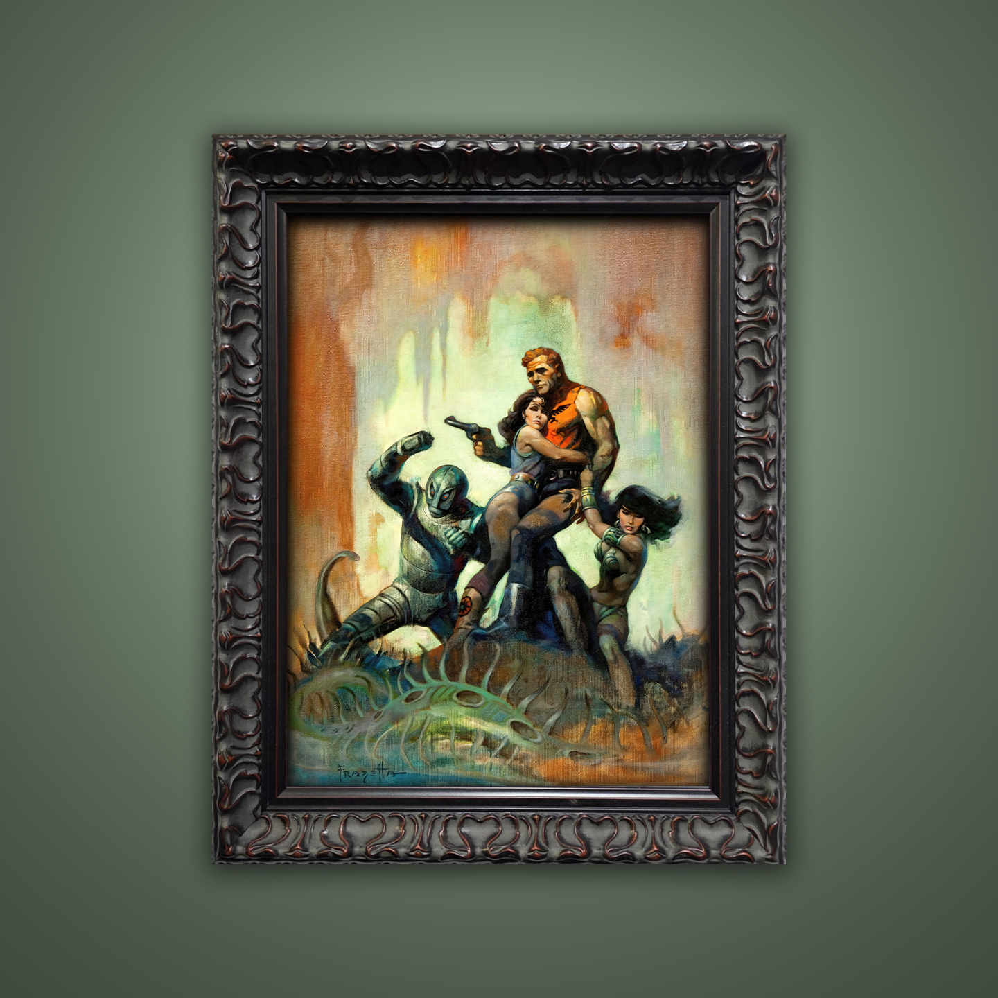 Frank Frazetta’s “The Solar Invasion” artwork from the Frazetta Art Museum&