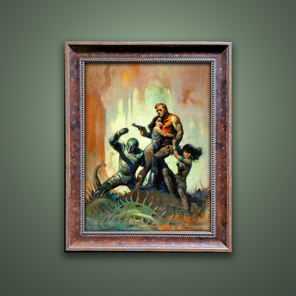 Frank Frazetta’s “The Solar Invasion” artwork from the Frazetta Art Museum&
