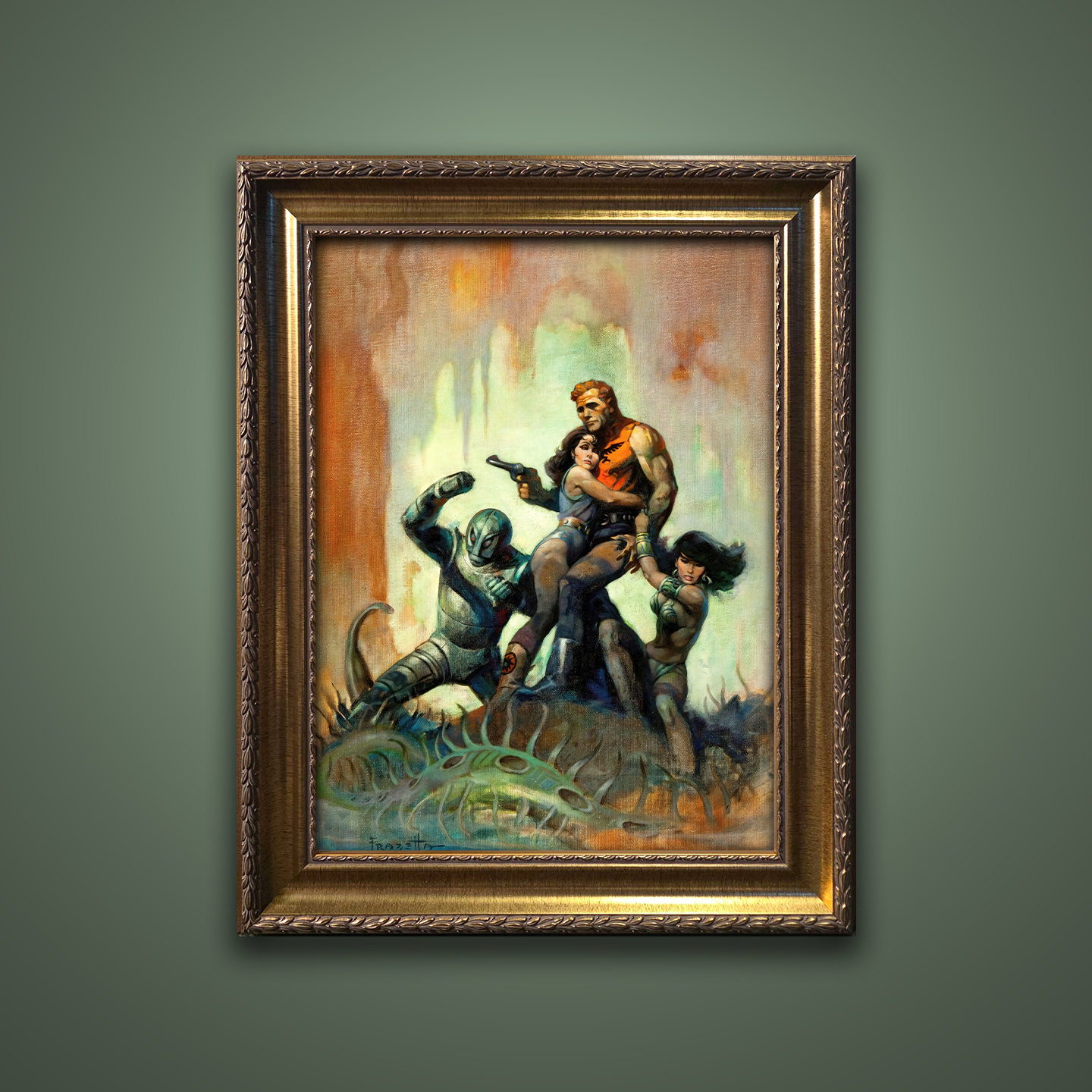 Frank Frazetta’s “The Solar Invasion” artwork from the Frazetta Art Museum&