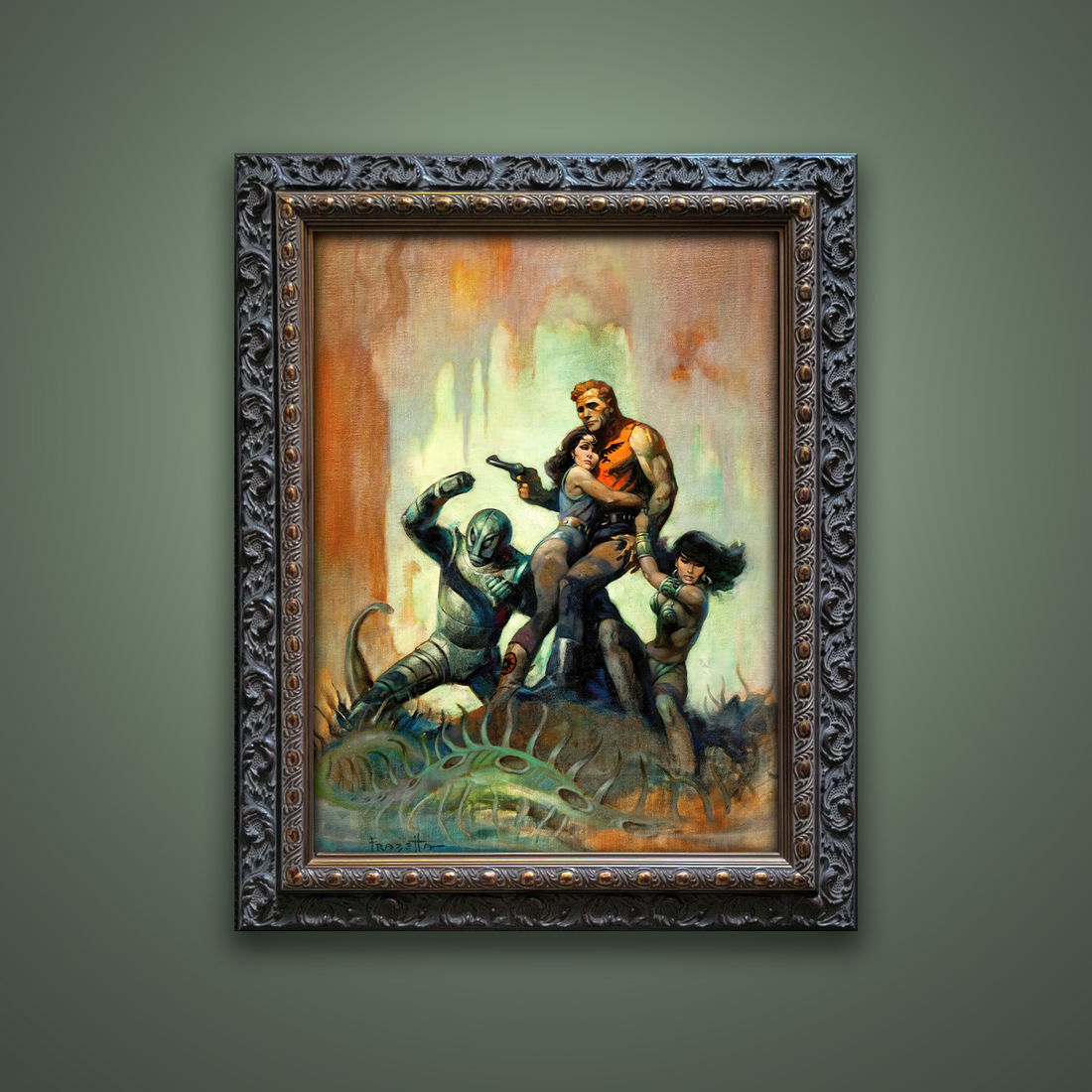 Frank Frazetta’s “The Solar Invasion” artwork from the Frazetta Art Museum&