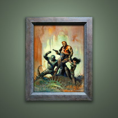 Frank Frazetta’s “The Solar Invasion” artwork from the Frazetta Art Museum&
