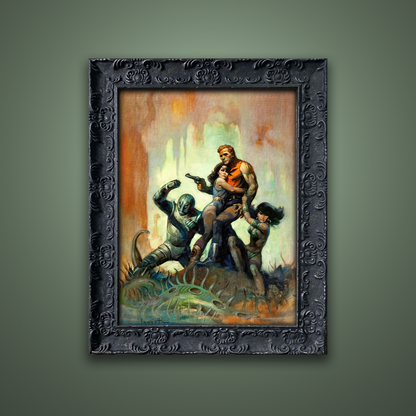 Frank Frazetta’s “The Solar Invasion” artwork from the Frazetta Art Museum&