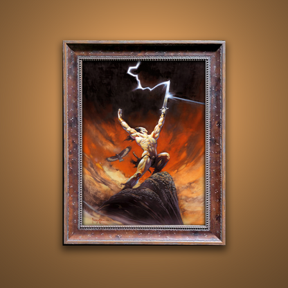Frank Frazetta’s “The Tempest” artwork from the Frazetta Art Museum&