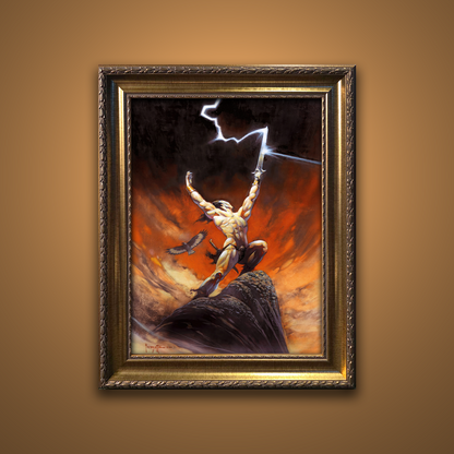 Frank Frazetta’s “The Tempest” artwork from the Frazetta Art Museum&