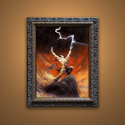 Frank Frazetta’s “The Tempest” artwork from the Frazetta Art Museum&
