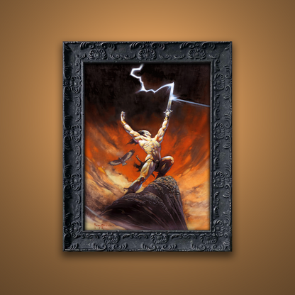 Frank Frazetta’s “The Tempest” artwork from the Frazetta Art Museum&