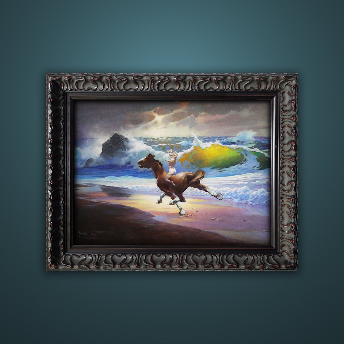 Frank Frazetta’s “Wild Ride” artwork from the Frazetta Art Museum&
