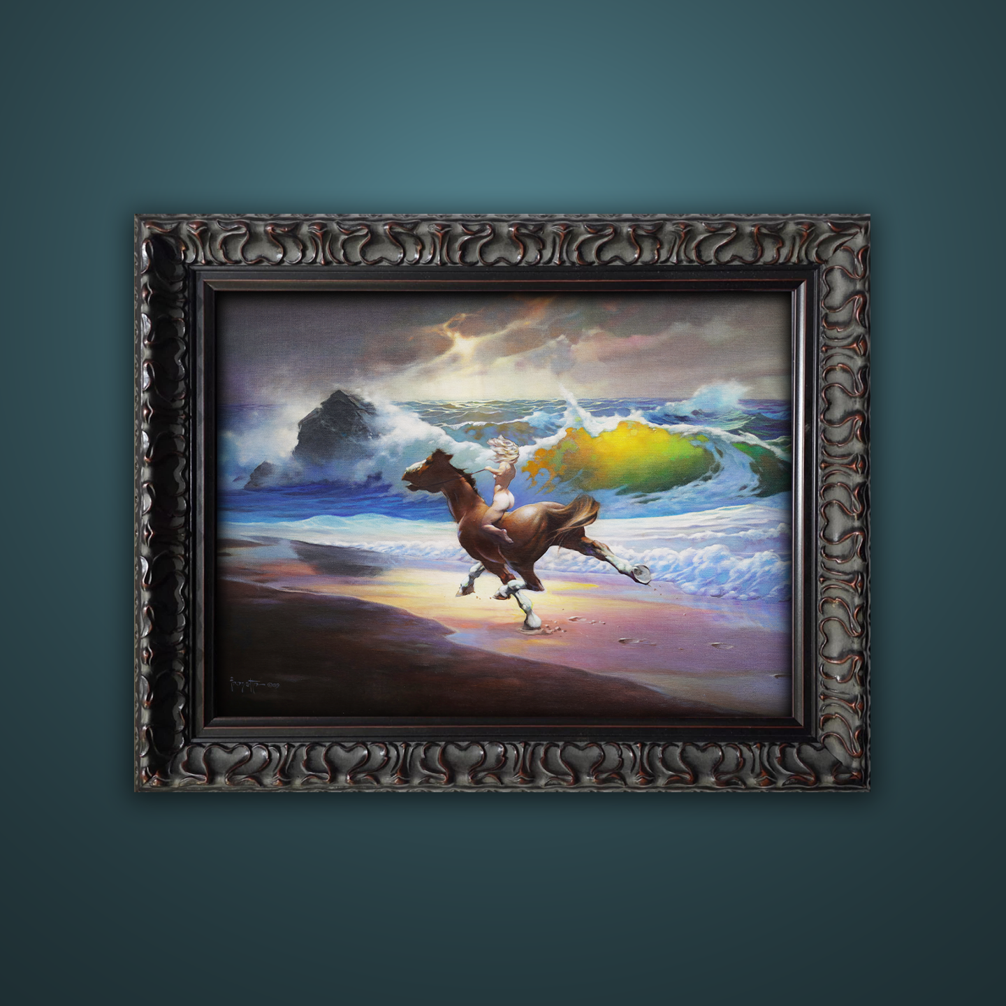 Frank Frazetta’s “Wild Ride” artwork from the Frazetta Art Museum&