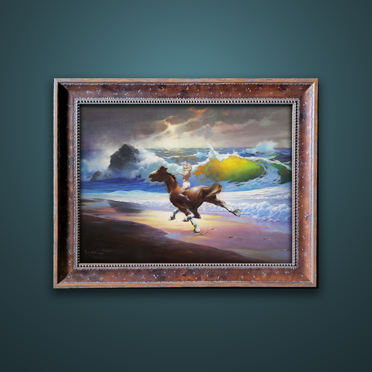 Frank Frazetta’s “Wild Ride” artwork from the Frazetta Art Museum&