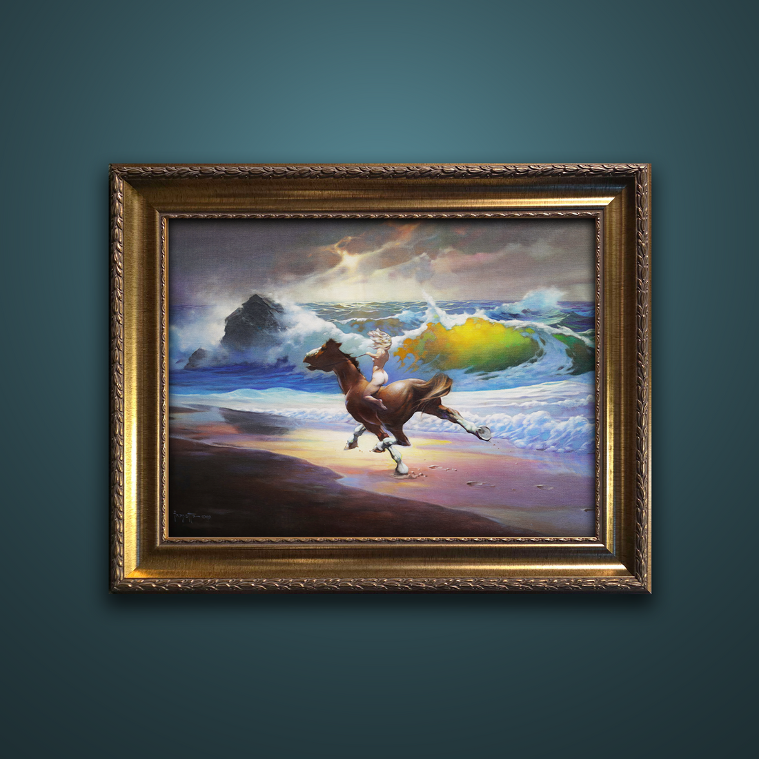 Frank Frazetta’s “Wild Ride” artwork from the Frazetta Art Museum&