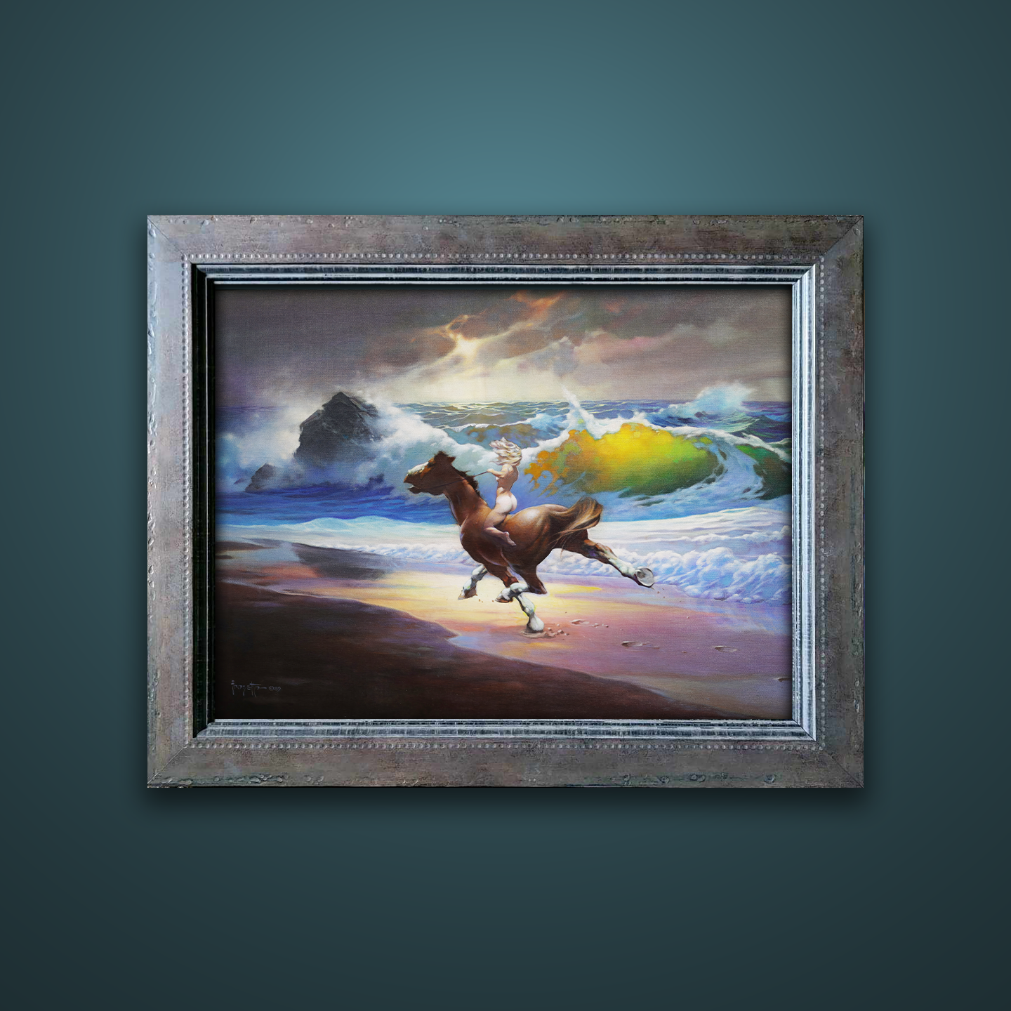 Frank Frazetta’s “Wild Ride” artwork from the Frazetta Art Museum&