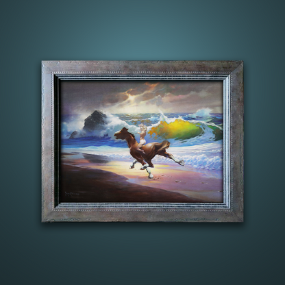Frank Frazetta’s “Wild Ride” artwork from the Frazetta Art Museum&